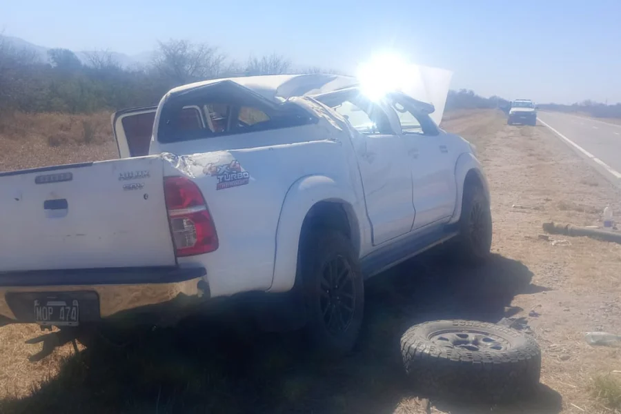 Niño herido tras vuelco en la Ruta 38: quedó internado